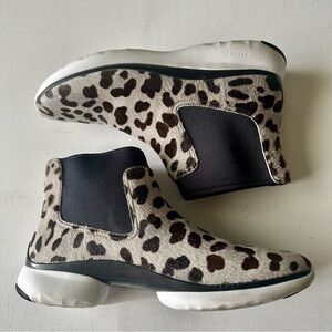Cole Haan Sneakers Womens 9 1/2” hi top platform leopard calf hair
